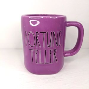 Rae Dunn By Magenta "FORTUNE TELLER" Purple Mug Coffee Tea HTF NWOT